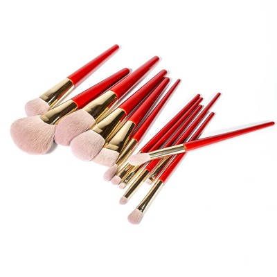 Custom Logo Anime Cute Personalized Colorful Rose Gold Goat Hair Wholesale Professional Luxury Makeup Brushes